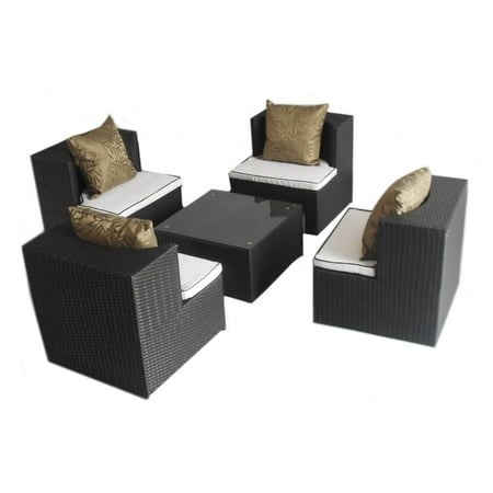 Art-Deck-Oh! Geo-Cube All Weather Wicker Chat Set