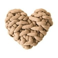 thumbnail image 1 of Handmade Weave Knot Cushion Heart Shaped Macaron Color Cushion Decor Home Home Heart Shaped Cushion Handmade Weave Knot Cushion Heart Shaped Macaron Color Cushion Decor  Khaki, 1 of 6