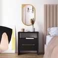 thumbnail image 2 of TOV Furniture Libre Table de Nuit Moderne en Bois d'Acacia de 27 Po H, Noir, 2 of 8