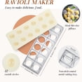 thumbnail image 2 of CNKOO 5 Pieces Ravioli Mold Set Ravioli Maker 12 Holes Ravioli Maker Press Ravioli Stamp Maker Cutter with Wood Rolling Pin Ravioli Stamp Pasta Making Kit for Ravioli Press Mold Pasta Mak, 2 of 6