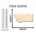 thumbnail image 2 of Unfinished Wood Montana Shape - State - Craft - up to 46" DIY 18" / 1/4", 2 of 3