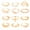 Rose Gold, variant on Women's Alloy Lotus Knot Toe Rings with Rhinestone and Geometric Design (12 Pieces)