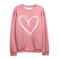 thumbnail image 4 of EHQJNJ Sweat à Rayures pour Femmes, Pull Décontracté à Imprimé Cœur, Col Rond, Manches Longues, Sweat à Capuche Tendance Sans Capuche, 4 of 4