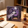 thumbnail image 6 of Halloween Diamond Art Kits For Adults Clearance, DIY Pearl Diamond Art, Hanging Ornament For Halloween Front Door Decor, DIY Fall Home Decor Wall Art, Halloween DIY Gift (Purple), 6 of 7