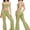 Wide Leg Green, variant on PISONIC Two Piece Womens Workout Set Backless Color Block Tank Tops Matching High Waist Wide Leg Leggings Gym Work Out Outfits