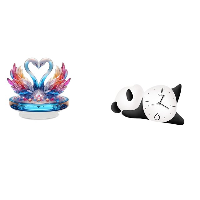 Escultura de cisne acrílico, centro de mesa con forma de panda, reloj de pared, decoración moderna y bonita para el hogar, sala de estar, oficina, est