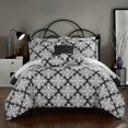 thumbnail image 4 of Chic Home Tania Lit de Couette Réversible en 10 Pièces, Lit Grand, Gris, 4 of 10