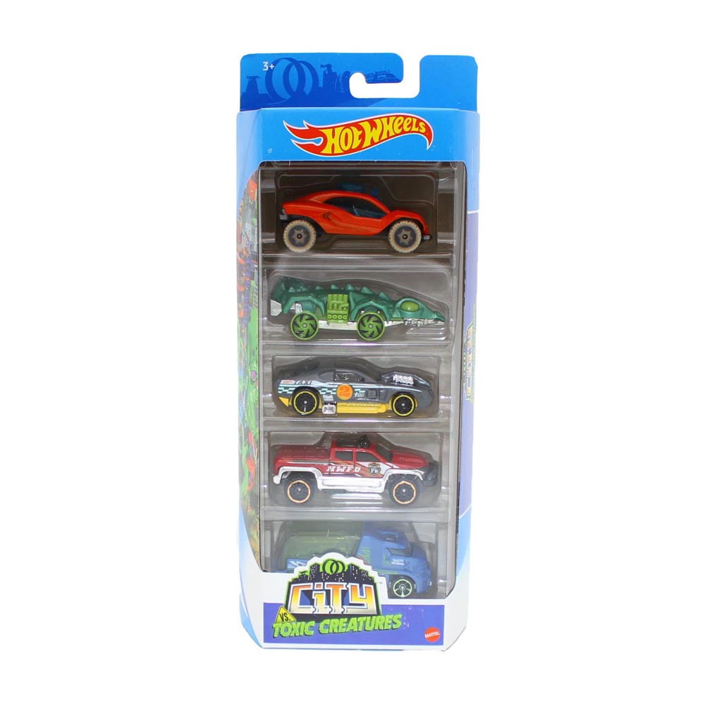 Conjunto 5 Carrinhos Hot Wheels City Toxic - Mattel - Alves Baby