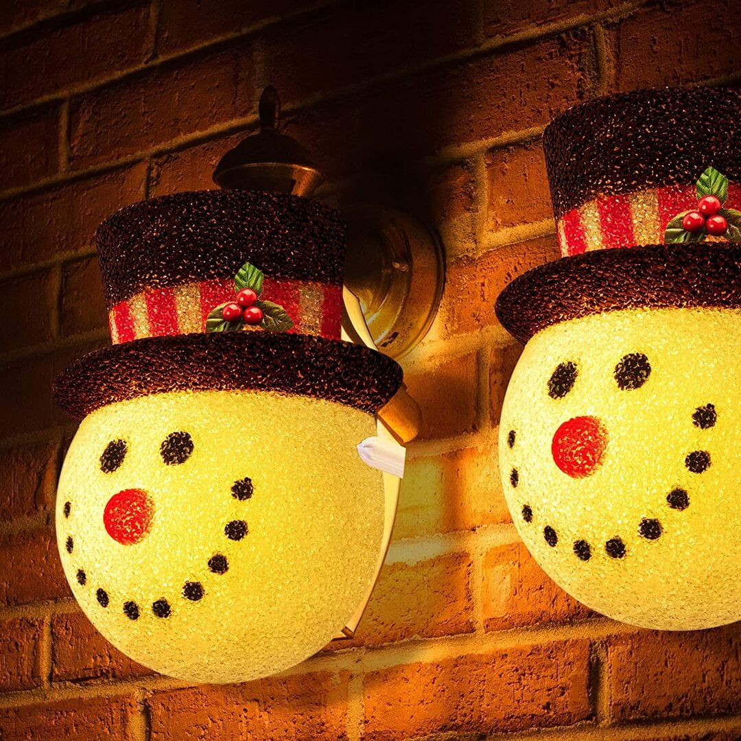 Ciaoed Snowman Christmas Porch Light Covers, Christmas Outdoor