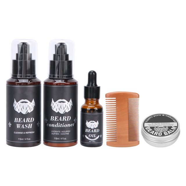 Beard Wash Conditioner Kit, Moisturizes Reliable Deep Cleaning And Nourishing Beard Care Kit For Beard Care