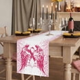 thumbnail image 2 of Table Runners 70 Inches Long Dress Scarves, Pink Ribbon Farmhouse Coffee/Dining/Kitchen Table Decor, Holiday Table Runner, Wings Romantic Love Heart Flowers Vintage 13x70 Inch, 2 of 9