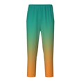 thumbnail image 2 of Gukieu Orange To Teal Gradient1 Print Youth Home Trousers, Elastic Waistband with Pockets for Home and Outing, Suitable for Children Aged 5-16-Medium, 2 of 6