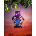 thumbnail image 2 of Twinkling Lights Solar Hummingbird Metal and Glass Lantern, 2 of 2