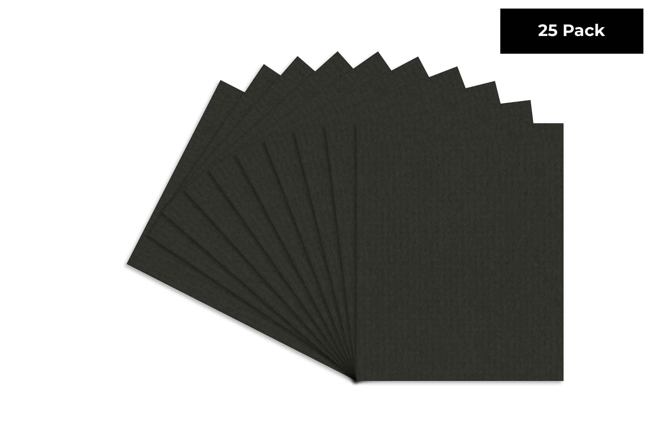 Textured Black Acid Free 16x20 Backing Board Uncut Photo Mat Board