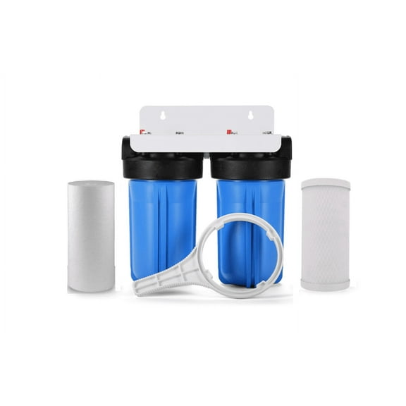 Whole House 10" Big Blue Water Filter System   Filters (Sediment, Carbon)