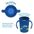 thumbnail image 5 of Dr. Brown's Milestones Cheers 360 Cup Spoutless Transition Cup with Handles for Easy Grip and Leak-Free Learning, Blue Safari, 7 oz/200 mL, 6m+, 5 of 8