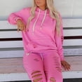 thumbnail image 5 of Scyoekwg Womens Two Piece Sets Fall Outfits Long Sleeve Sweatshirt Jogger Sweatpant Fashion Matching Outfits Casual Sweatsuits (Pink,S), 5 of 7