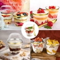 thumbnail image 2 of Highcool 50 Sets 9 oz Plastic Dessert Cups with Dome Spoons Rimmed Clear Plastic Fruit Cups with for Yogurt Parfait Pudding Cupcake Ice Party Wedding Reception, 2 of 7