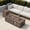 Dark Brown Wood Grain, variant on Evita 42" Propane Fire Pit Table, Rectangular Outdoor Gas Fire Pit with Lid and Glass Wind Guard, 50,000 BTU Patio Fire Table for Backyard Deck Garden