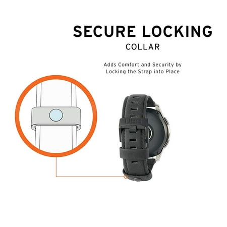 UAG - Leather Watch Strap for Samsung Galaxy Watch Series 46mm - Black