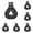 Black*5, variant on Tent Canopy Clips, Windproof Canvas Clamps for Outdoor Awnings and Tarps, Durable Plastic Fixing Clip for Camping