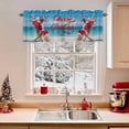 thumbnail image 2 of Santa Claus Valances for Windows, 54 x 18in, Christmas Beach Ocean Rod Pocket Kitchen Valance Curtain Light Filtering Window Treatments for Living Room Bedroom, 1 Panel, 2 of 7