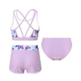 thumbnail image 2 of Linjinx Kids Girls Tankini Swimsuit Beach Sports Bikini 3 Pieces Swimwear Surfing Bathing Suit Purple 16, 2 of 7