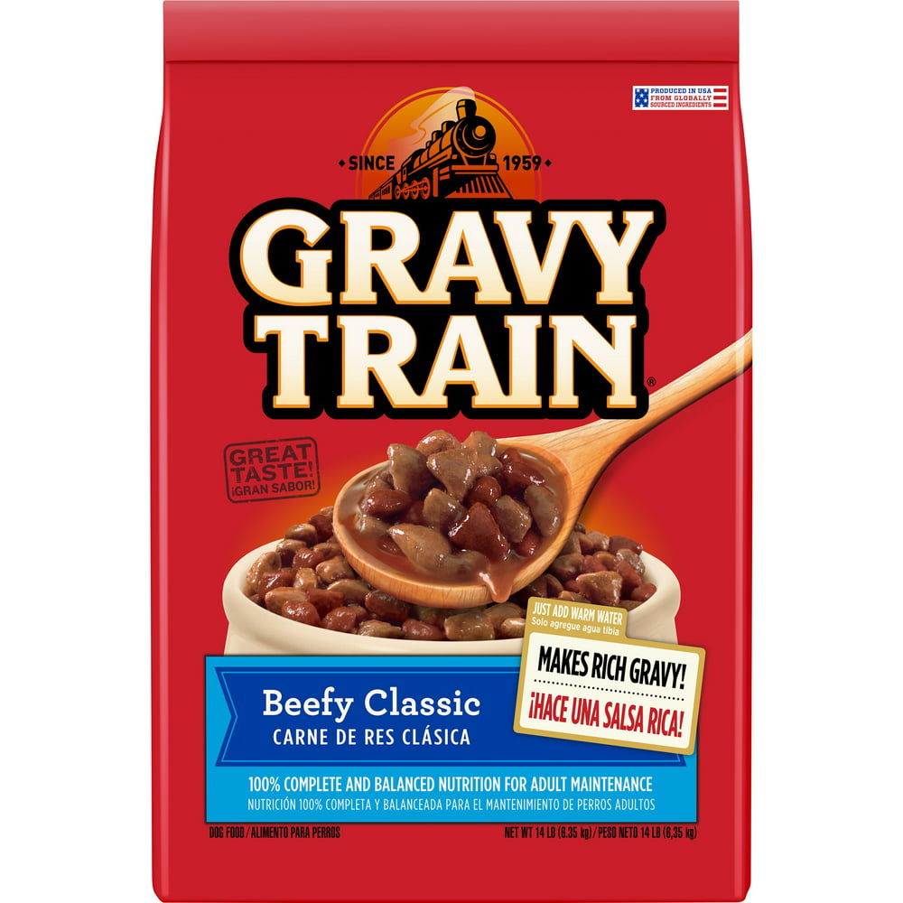 Gravy Train Beefy Classic Dry Dog Food, 14Pound Bag