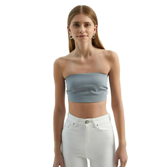 Strapless Basic Crop Top