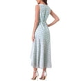 thumbnail image 3 of Vestido midi sin mangas de línea A con abertura lateral y bajo asimétrico para mujer Inspire Chic, azul claro, talla L, 3 of 6