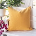 thumbnail image 3 of Homey Cozy Outdoor/Indoor Velvet Contemporary Throw Pillow, Orange/White, 3 of 9