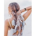 thumbnail image 6 of TOYOUTHS Beaded Strap Compatible with Charge 5 Bands for Women Men, Handmade Boho Hippie Strap Premium Nylon Elastic Stretchy Cute Stylish Solo Loop Feminine Charm Charge 5 Writband, 6 of 6