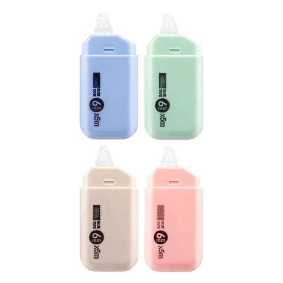 Scrapbook Tape, Erasable Double Sided Tape Roller, Adhesive Glue Dispenser Runner for Crafts and Arts Projects Classroom Office Journaling Scrapbooking Supplies, Random Color, 1 Pc