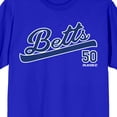 thumbnail image 5 of Mookie Betts Betts 50 and logo on royal Short Sleeve Adult T-Shirt-Medium, 5 of 5