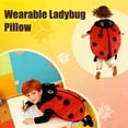 thumbnail image 2 of Wearable Ladybug Pillow, 2026 New 23.6/39.4/59in Oversized Stuffed Plush Blanket Pillow, Cute Removable Warm Body Pillow for Kids and Adults, 2 of 6
