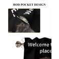 thumbnail image 6 of Funny Yak Living Room Curtains 2 Panel, Welcome To OUR Place Modern Retro Cafe Window Treatment, Extra Long Farmhouse Bedroom Bathroom Kitchen Curtains Drapes 104"x72", 6 of 6