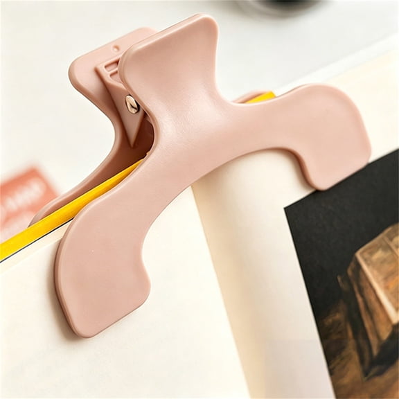 Clearance Sale! 1PC Transparent Book Page Holder, Book Opener Clip for Hands-Free Reading, Plastic, for Home & Office, (12x7x4cm, Pink)