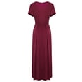 thumbnail image 5 of Dress for Womens Summer 4th of July Dresses Casual Solid Color Maxi Dresses Plus Size Sun Dresses Wedding Guest Dresses with Pockets Shermie, 5 of 6