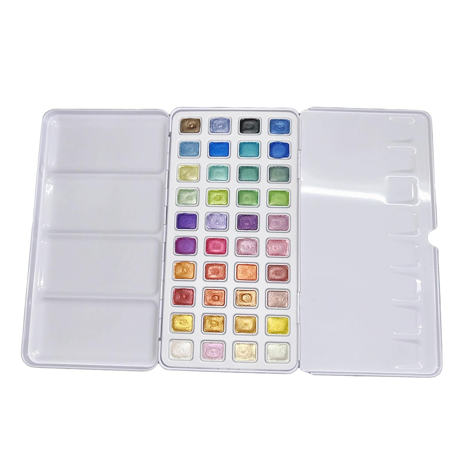 HOMYL Solid Watercolor Paint Set with 40 Bright Colors in Portable Box for Artists 1ml