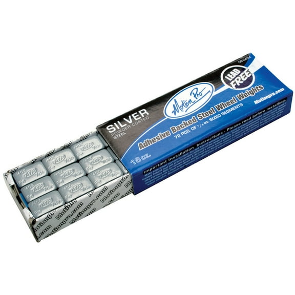 Motion Pro Steel Adhesive Silver Wheel Weights 72pc 1/4oz Weights (08-0454)