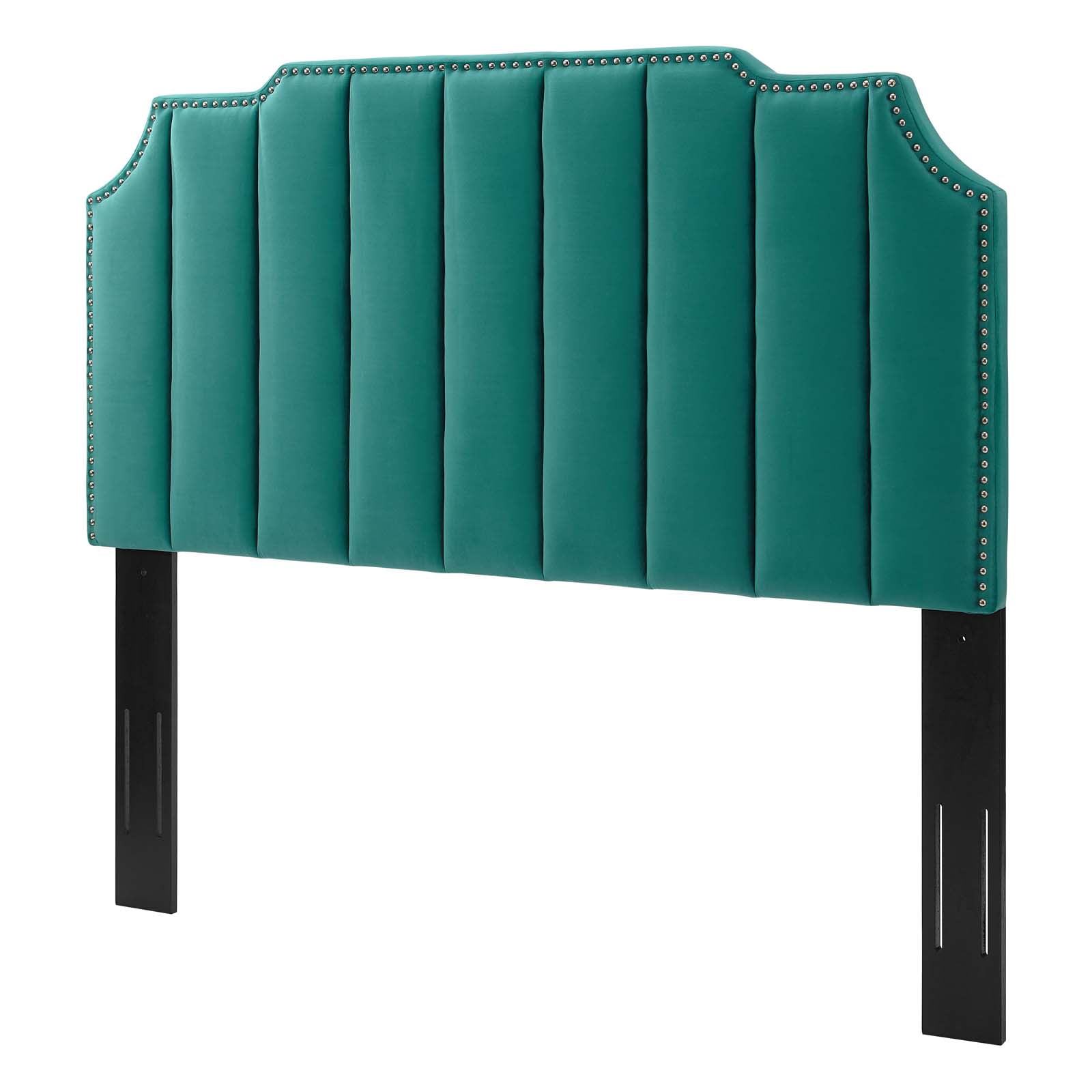 Headboard, Twin Size, Velvet, Teal Blue, Modern Contemporary Urban