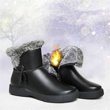 

Midewhik Velvet Snow Boots Boots Warm Short Flat Bottomed Winter Ladies Water And Women s Boots