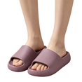 thumbnail image 2 of Mfakffe Shower Shoes Open Toe Non Slip Slides Cozy Waterproof Slip on Sandals Lightweight Pool Slippers, 2 of 5