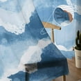 thumbnail image 6 of Blue Waves Coastal Semi Sheer Window Curtains 96 Inches Long, Light Blue Ombre Summer Beach Oceans Rod Pocket Voile Silky Chiffon Curtain Treatment Drapes for Kitchen, Living Room, 52"x96", 2 Panels, 6 of 9