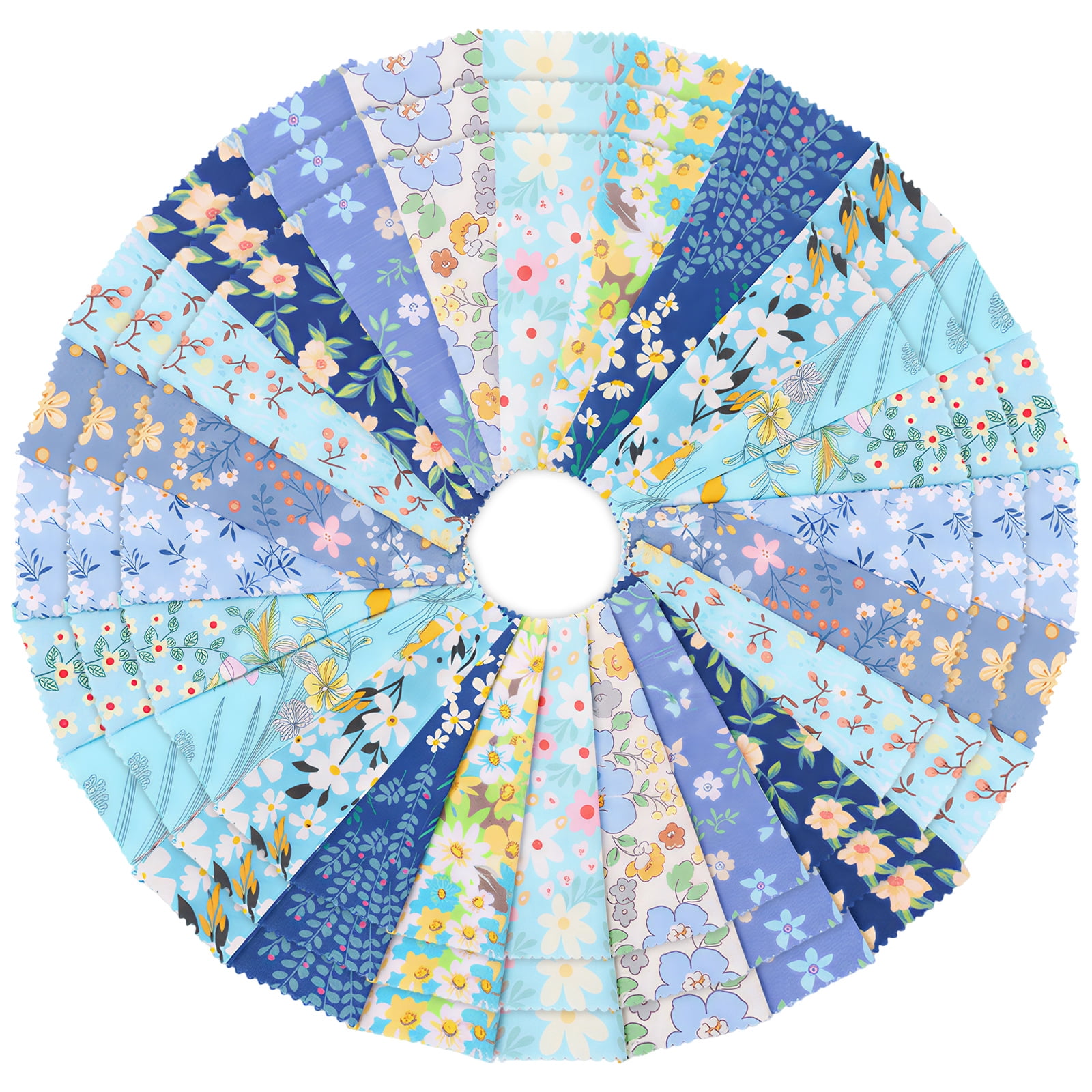 117 PCS 5.5"x 5.5" Cotton Floral Fabric Squares for Quilting Precut Patchwork Fabric Bundle Quilting Supplies for Sewing DIY and Quilting Beginner