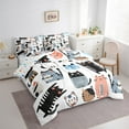 thumbnail image 3 of Manfei Cartoon Kitten Twin Bedding Sets 7 Pieces,Pet Lover Bedding Comforter Set 7 Pieces,Kawaii Bowknot Cat Sheet Sets For Girl Kids,Super Cozy Room Decor Reversible, 3 of 7