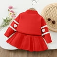 thumbnail image 5 of Zshosam Teen Girl Clothes Toddler Baby Girl Skirts Outfit Spring Fall Kids Clothes Long Sleeve Ribbed Knit Tops Skirt Set Size 2T 3T,(Red 2-3 Years), 5 of 5