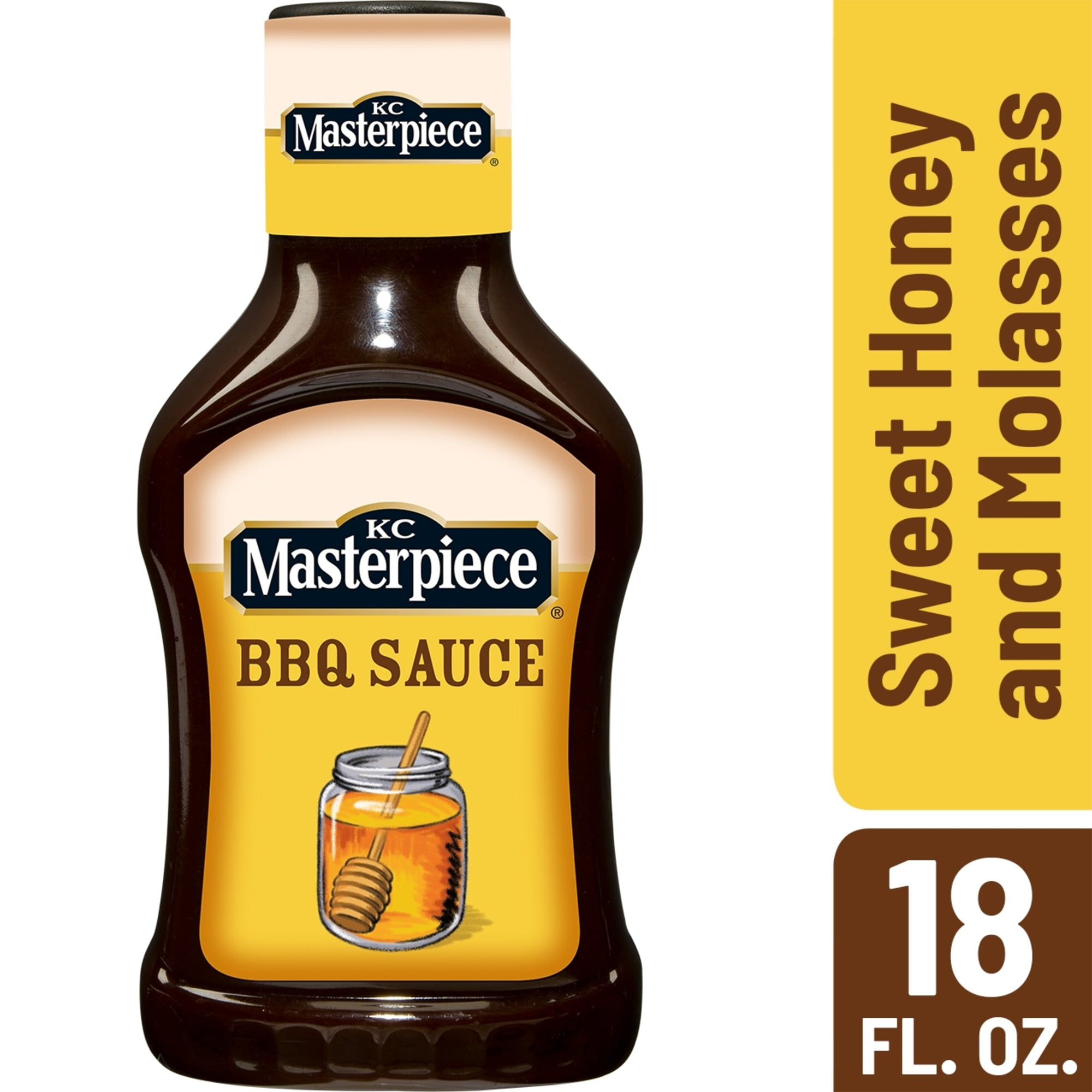 KC Masterpiece Sweet Honey and Molasses Barbecue Sauce, 18 Ounces