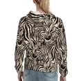 thumbnail image 7 of Balery Leopard And Zebra1 Pattern Womens Long Sleeve Hoodie, Pullover Hooded Sweatshirt, Kangaroo Pocket Hoodie with Eye-catching Drawstrings-Medium, 7 of 7