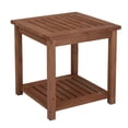 thumbnail image 6 of IVV 17.7" Square Side Table, 2-Tier Fir Wood Accent End Table in Carbonized Finish, for Living Room, Patio, Deck, Balcony, Indoor & Outdoor Use, 6 of 9